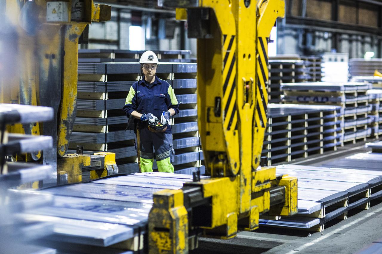Verladung und Versand bei SSAB Borlänge. Bild: SSAB Verladung und Versand bei SSAB Borlänge. Bild: SSAB